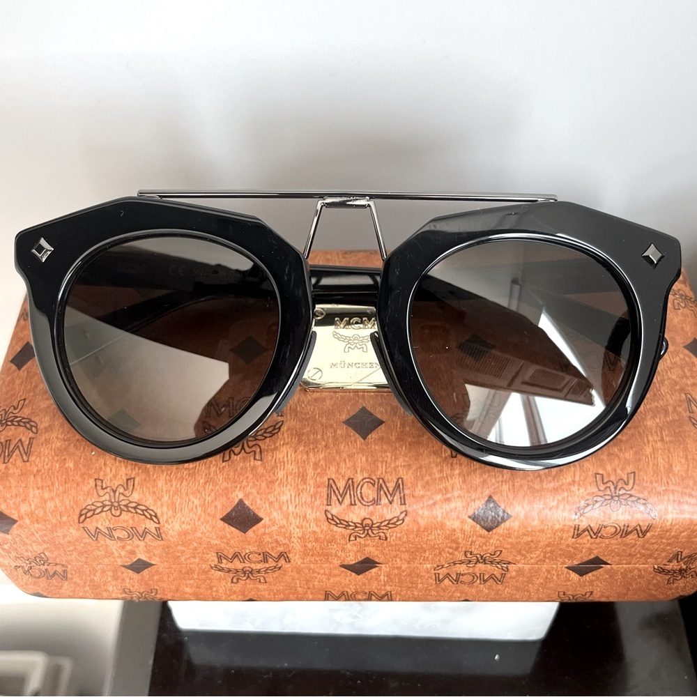 MCM Round Brow Sunglass with Case AUTHENTIC